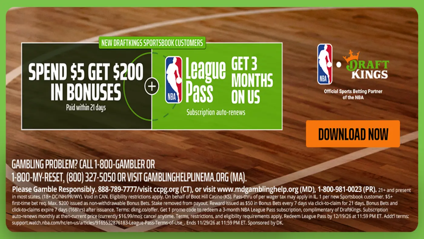 DraftKings plusează: 200$ bonus și acces gratuit la NBA League Pass